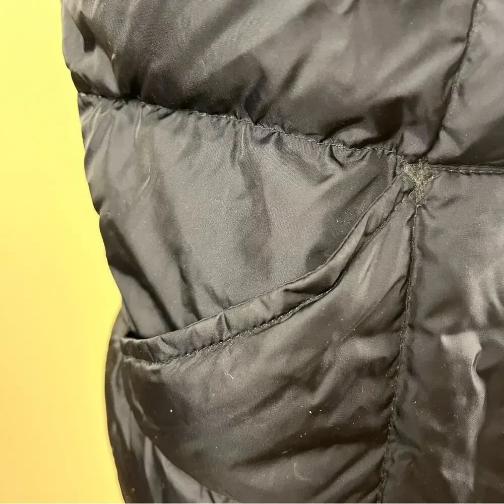 Lands' End Black Down Vest Goose Down Puffer Pockets Women’s Size Medium